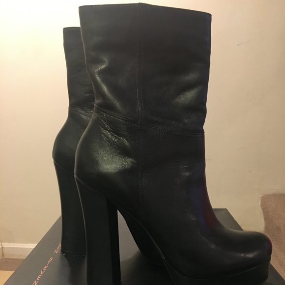 Steven By Steve Madden Shoes - Steve Madden Steven Drakes Black Platform Boot 8.5